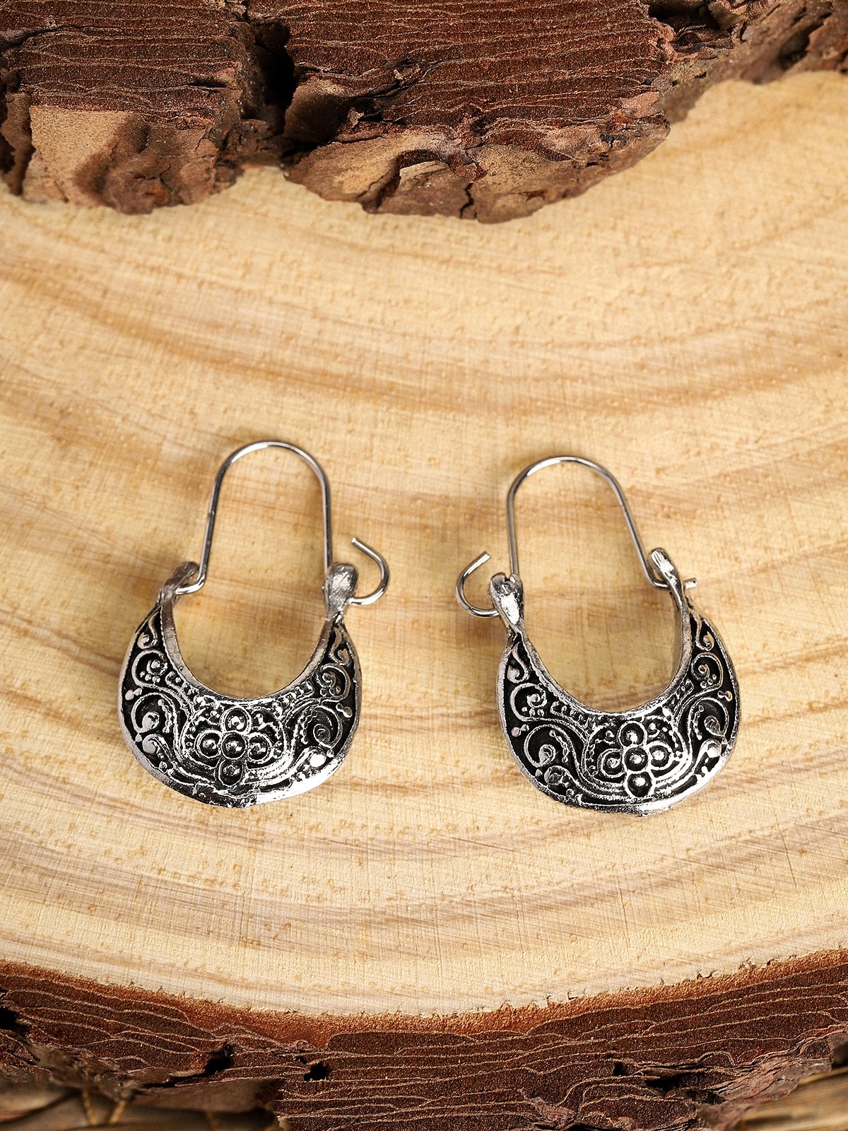 Mujer Plata Retro Tribal Vacaciones Aretes