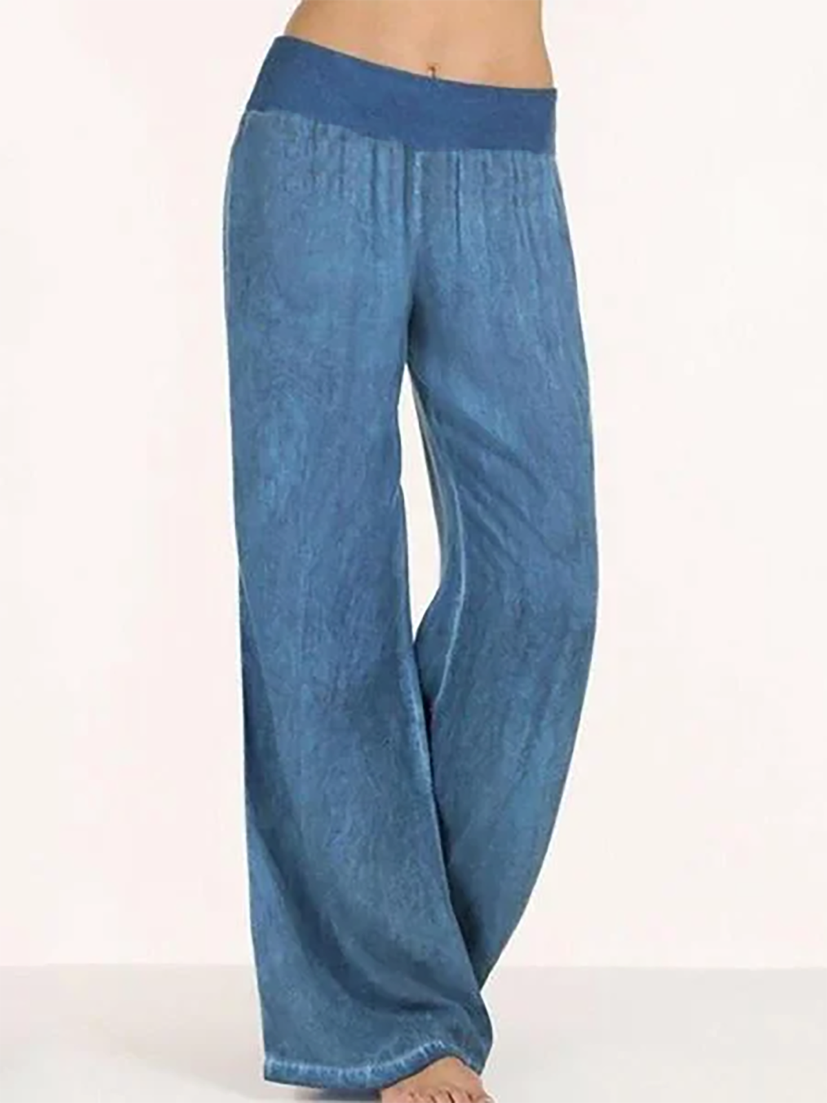 Talla Grande Básico Color Casual Pantalones