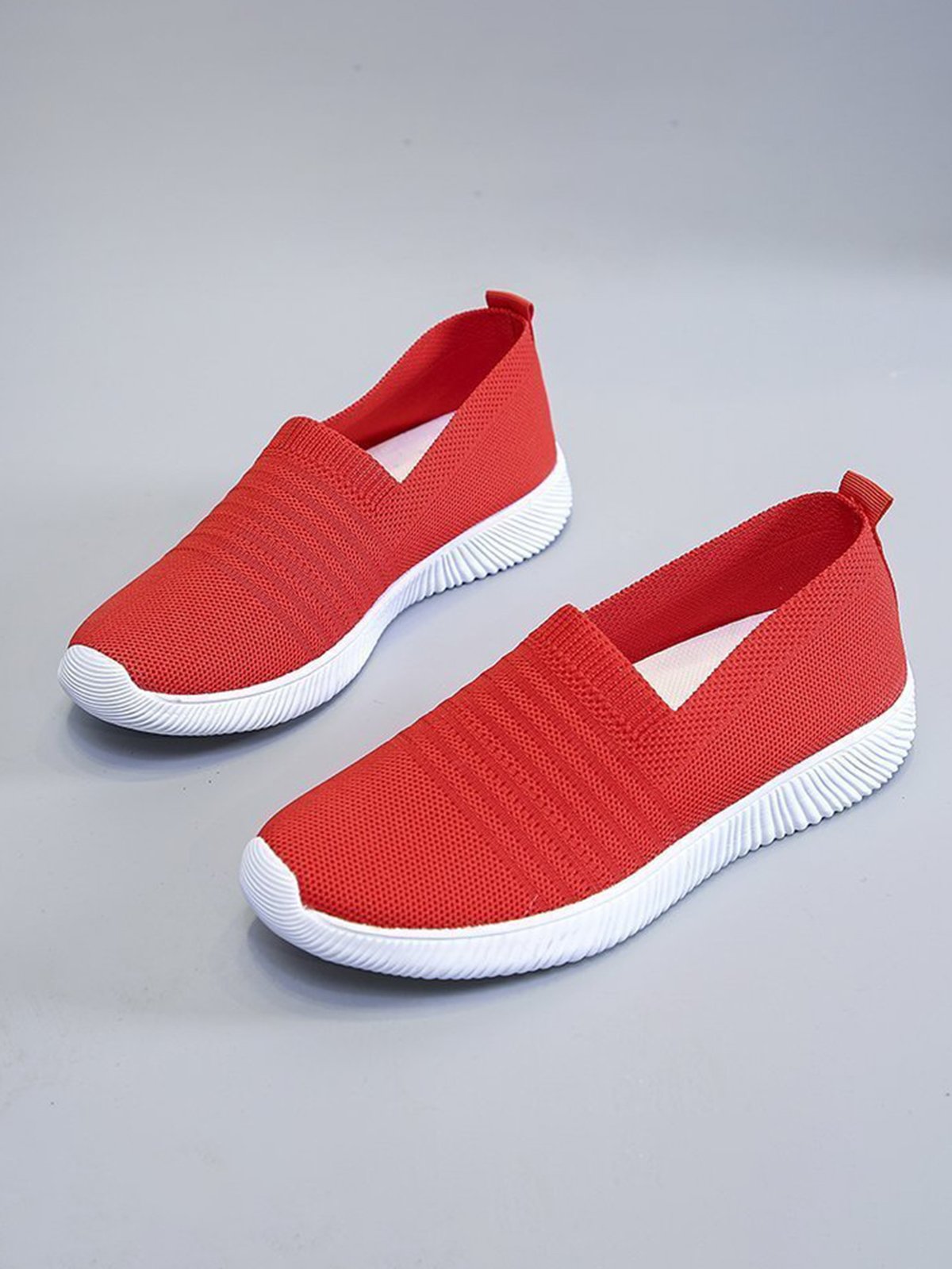 Talla Grande Respirable Slip-On Deportes Zapatillas Deportivas