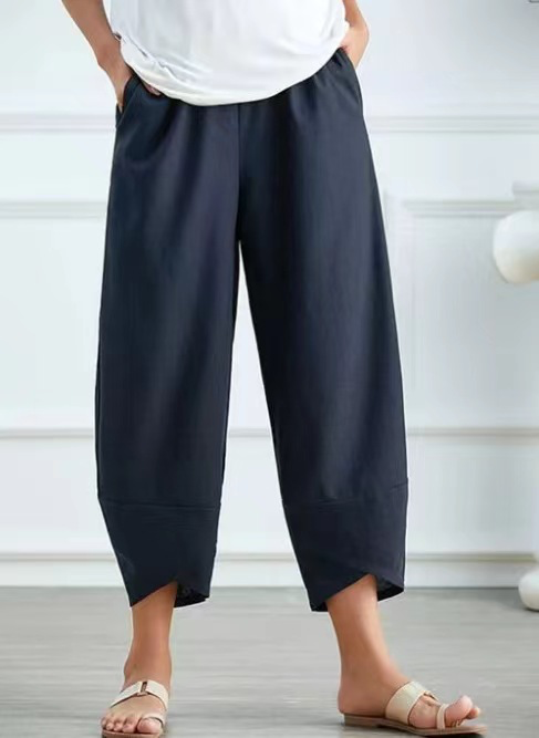 Mujeres Algodón Pantalones Primavera Verano Casual Pantalones