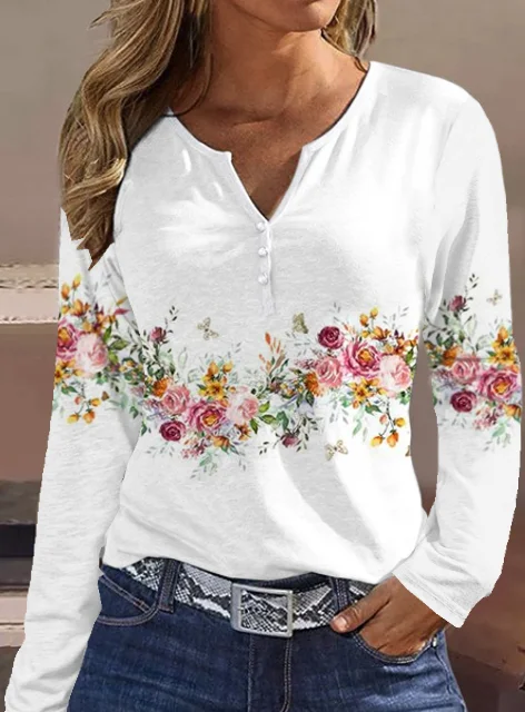 Casual Floral Flojo Camisa