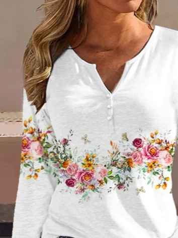 Casual Floral Flojo Camisa