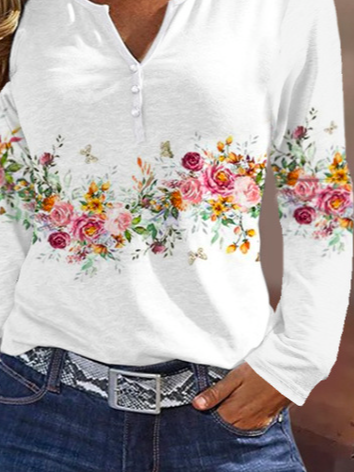 Casual Floral Flojo Camisa