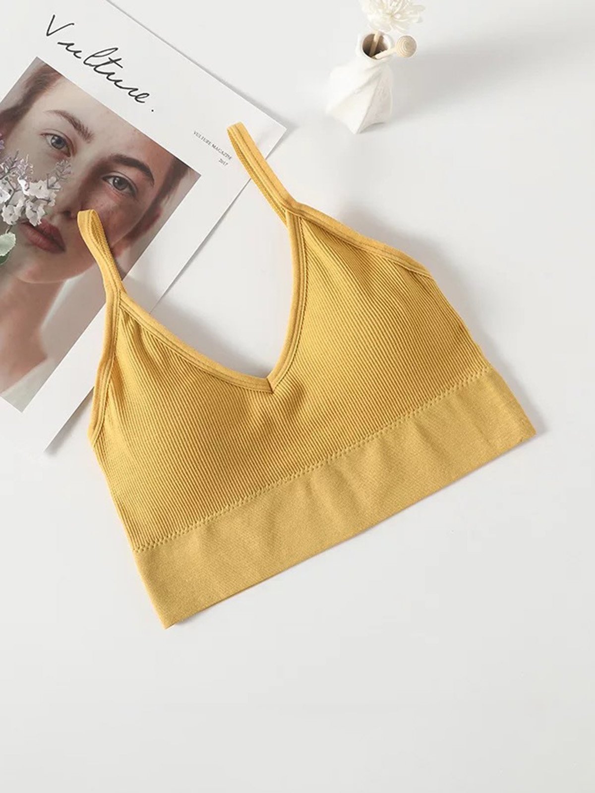 Respirable U-Reveso Inconsútil Camisola Deportes Sujetador & Bralette