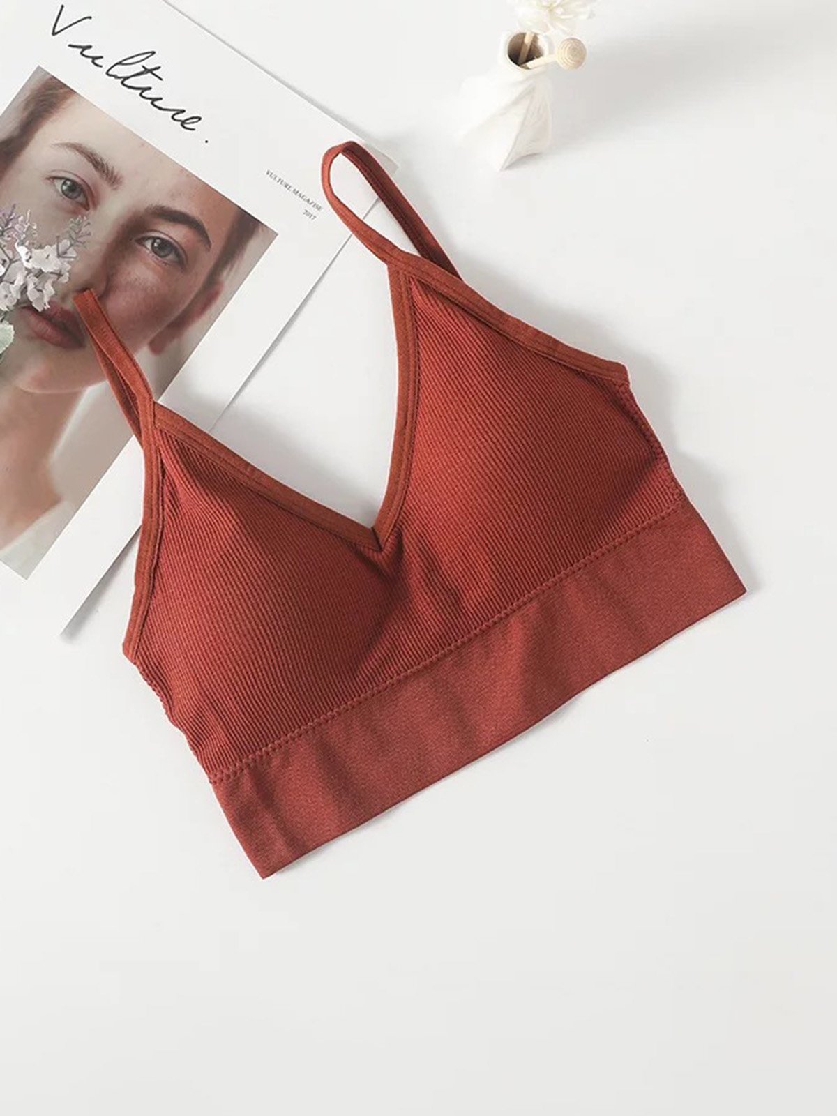 Respirable U-Reveso Inconsútil Camisola Deportes Sujetador & Bralette