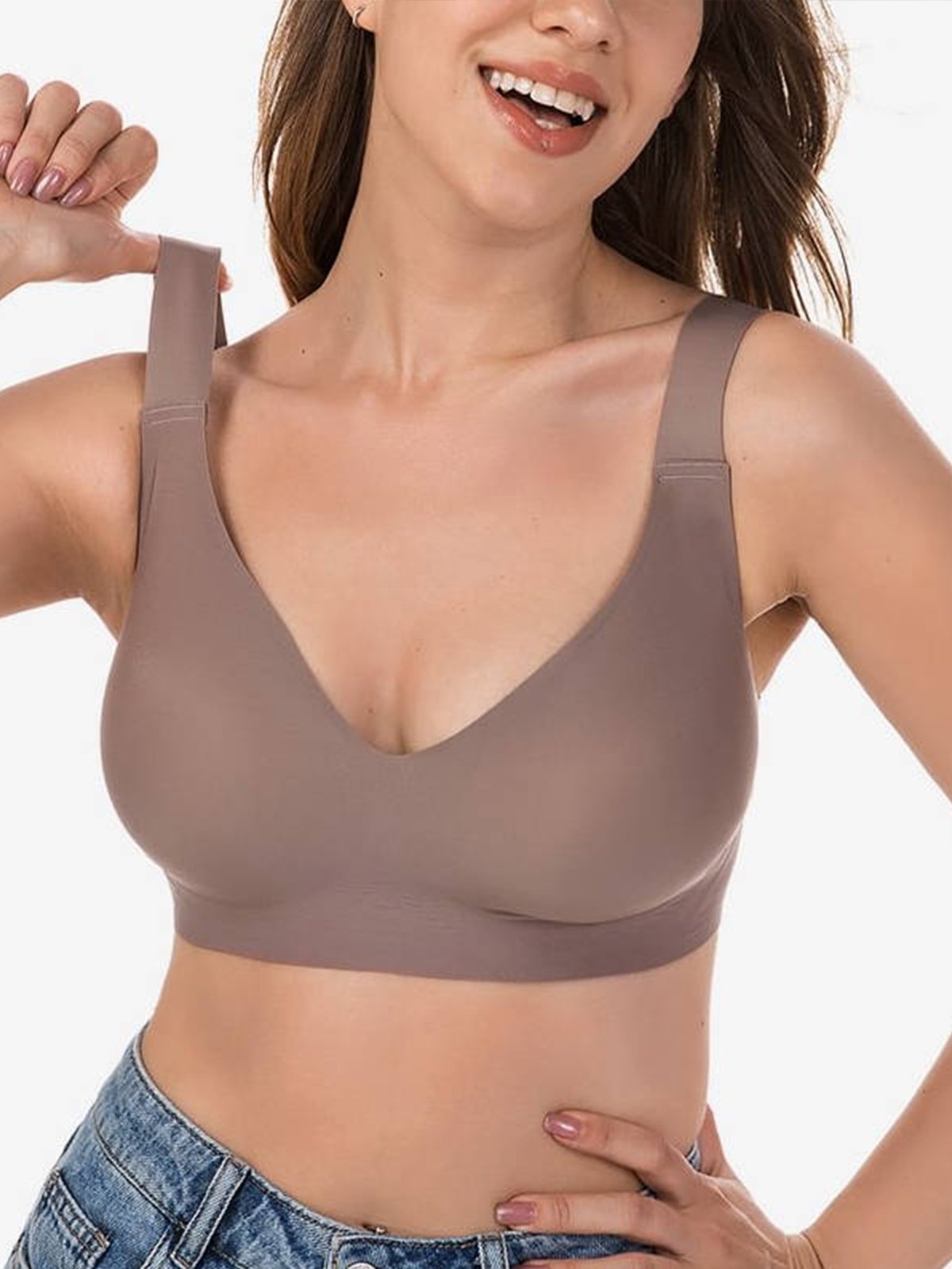 Simple Liso Sujetador & Bralette