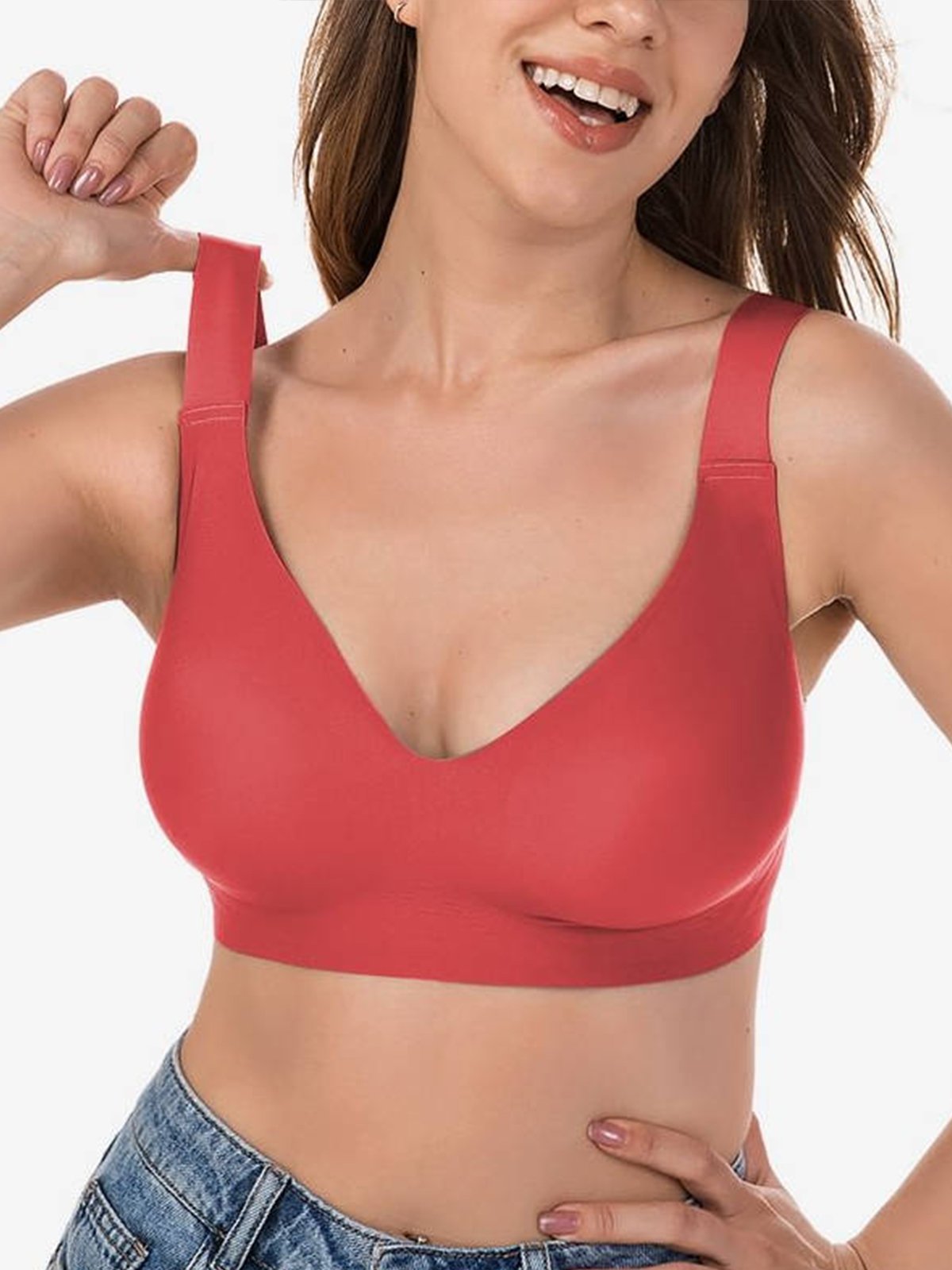 Simple Liso Sujetador & Bralette