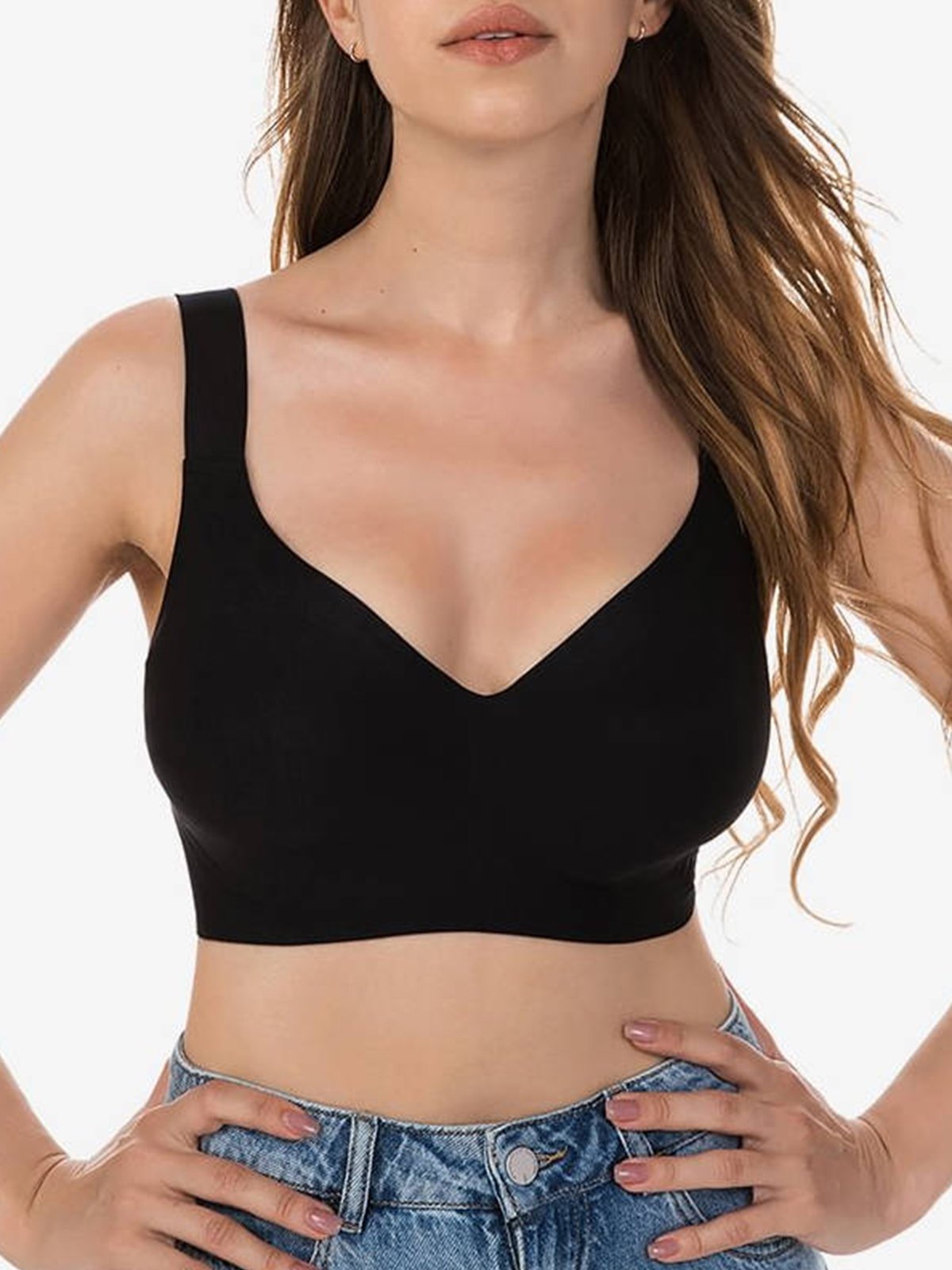 Simple Liso Sujetador & Bralette