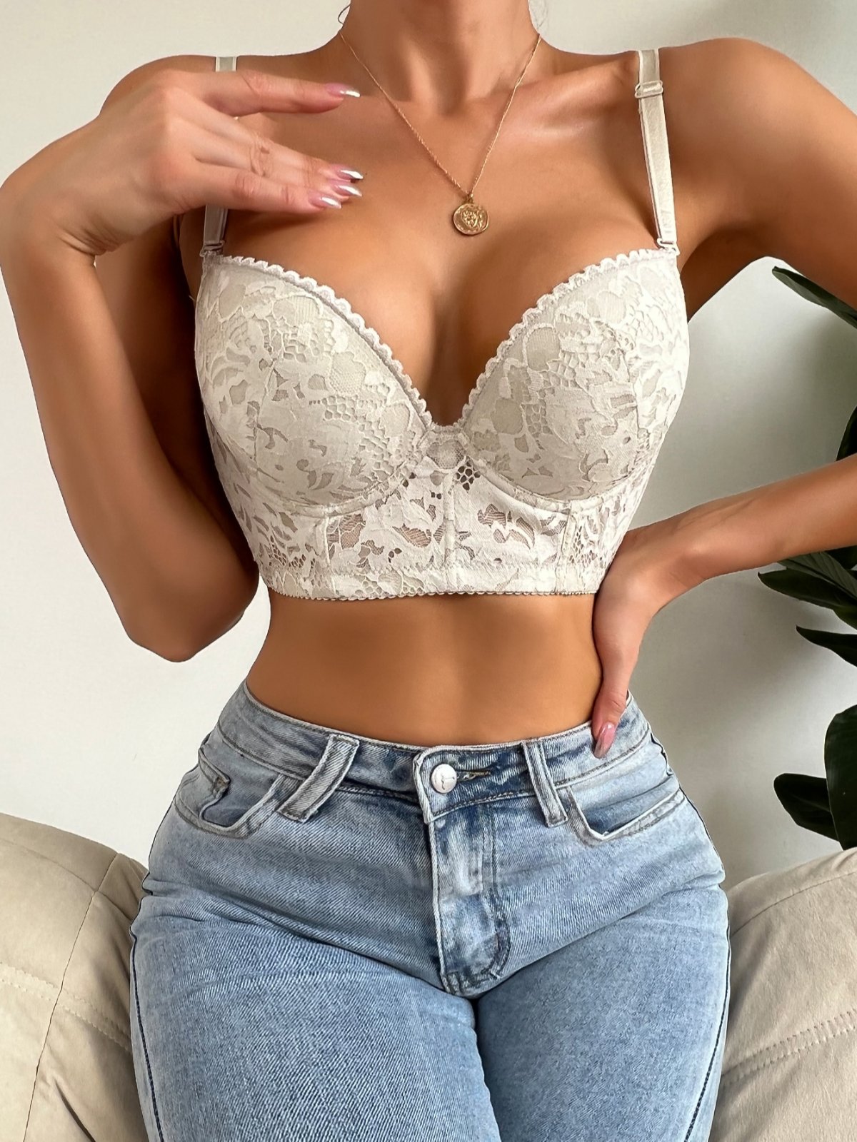 De Encaje Sensual Tejido Sujetador & Bralette