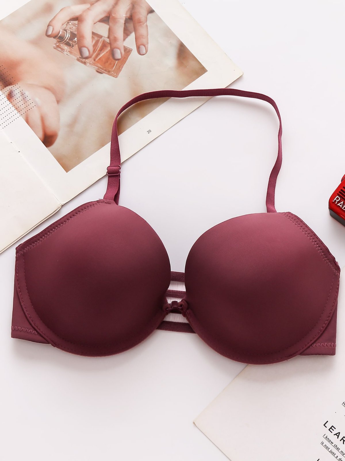 Tejido Sensual Liso Sujetador & Bralette