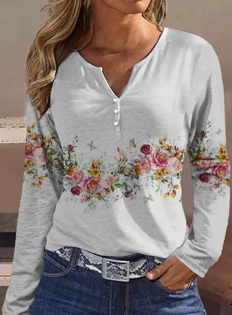 Casual Floral Flojo Camisa