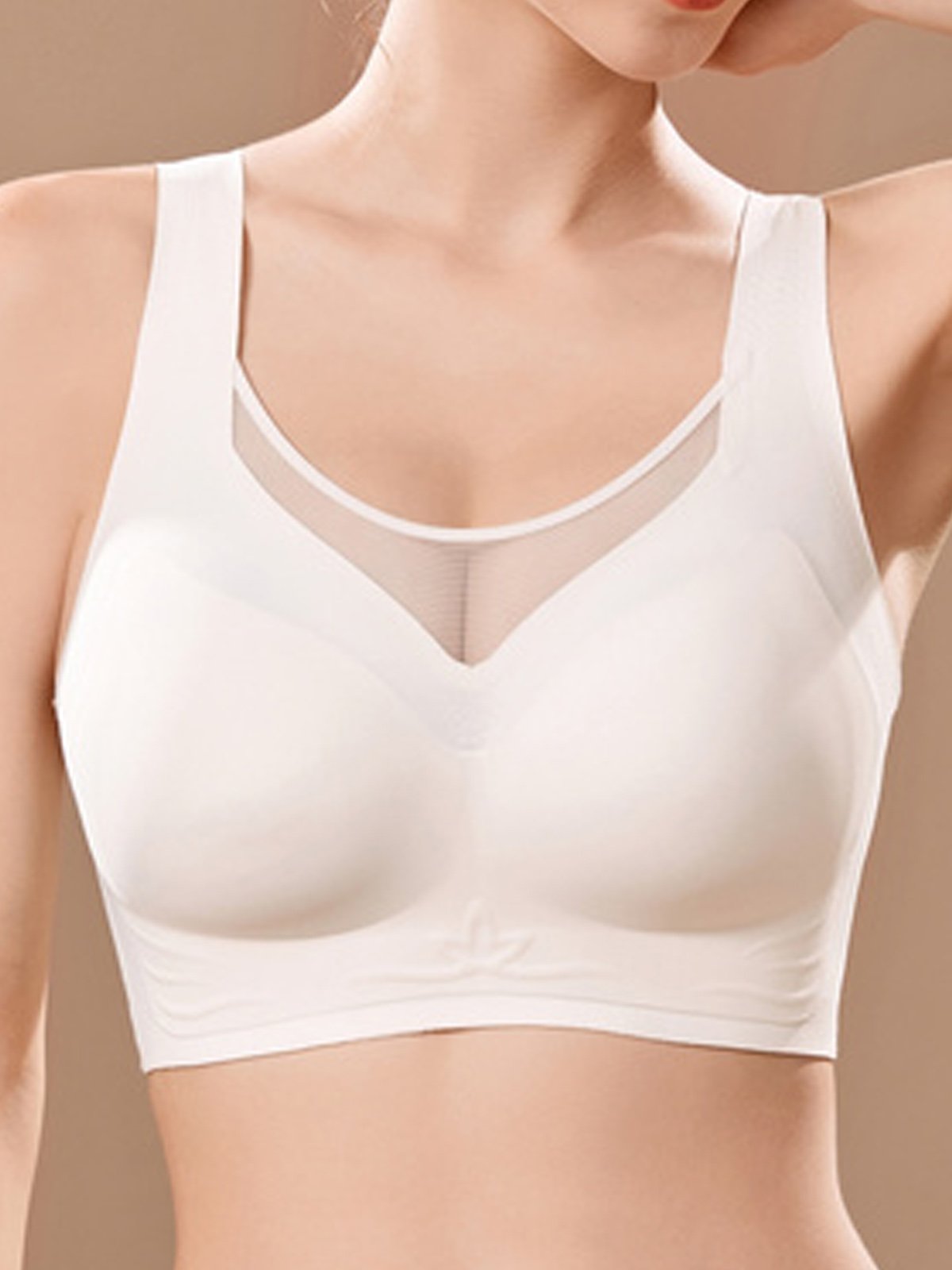 Liso Simple Sujetador & Bralette