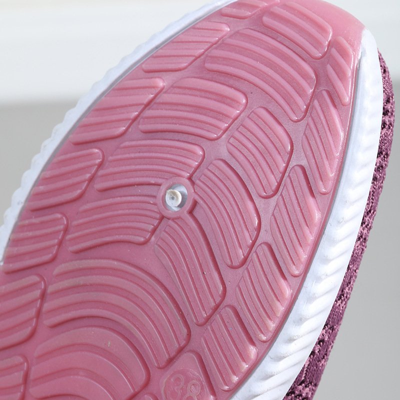 Casual Liso Slip-On Tacón Plano Zapatos tejidos con mosca