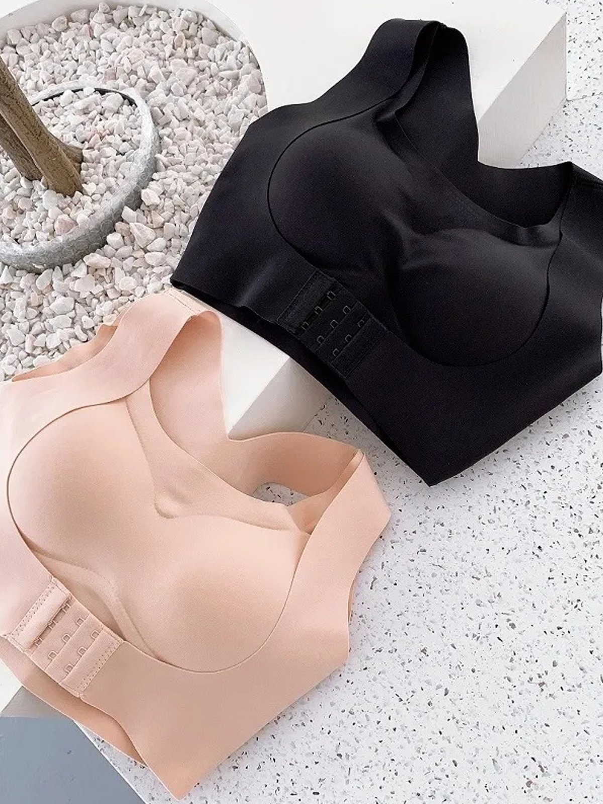 Liso Simple Sujetador & Bralette