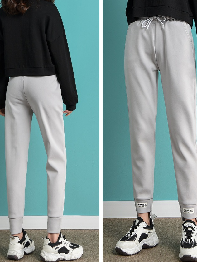 Casual Liso Pantalones tobilleros Con Cordones Pantalones Deportivos & Corredores