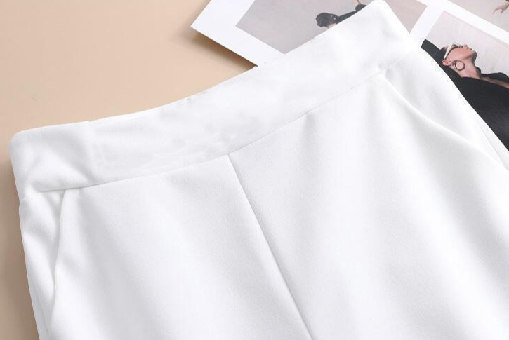 Casual Liso Pantalones tobilleros Bolsillo con Paneles Pantalón