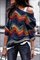 Camiseta Geométrica de Talla Grande de Moda