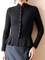 Ropa Exterior Negro Con Cuello De Chal