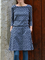 Vestido con Escote Redondo con Lunares