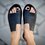Pantuflas de Cuero Artificial de Tacón Plano