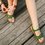 Verde Cuero Verano Sandalias