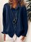 Camisa Casual Cuello Camisero Manga Larga