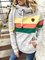 Sudadera Algodón Mezclado Casual Con Remiendo Bloque De Color