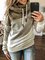 Sudadera Manga Larga Rayas Casual Algodón Mezclado