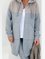 Gris Casual Recto Ropa Exterior Con Pulsera
