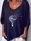 Camiseta Cuello Pico Manga Larga Estampado