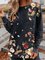 Sudadera Casual Floral Manga Larga