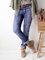Pantalones Con Botón Recto Retro De Mezclilla