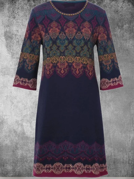 Vestido Floral de Manga Larga