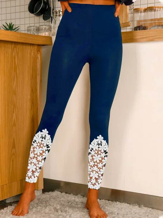 Ajustado Liso Leggings