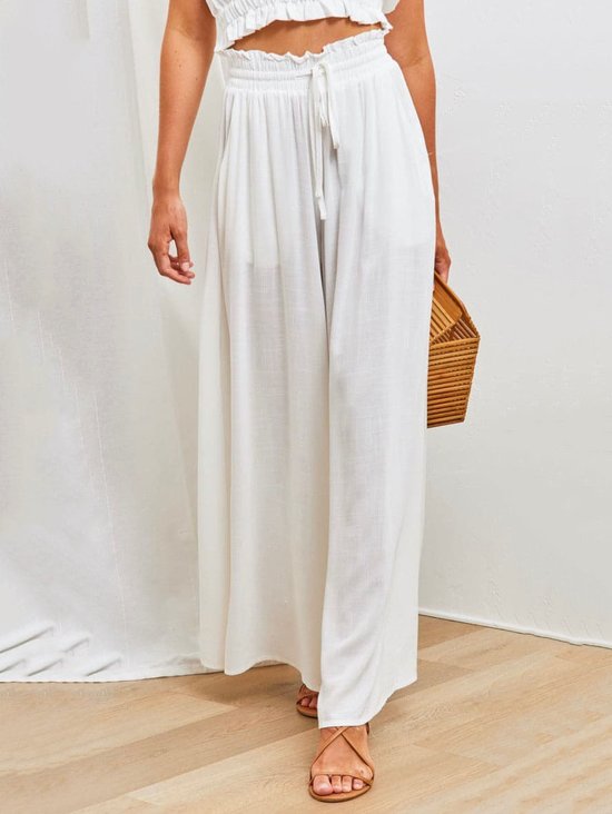 Pantalones aflojar Liso Casual 