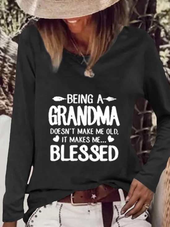 siendo A Genial abuela no hacer Yo antiguo Eso hace Yo Bendito Manga Larga T-Camisa