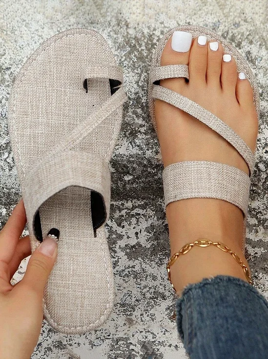 Casual Mezclilla a Anillo Sandalias deslizantes