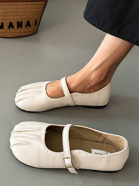 Simple Liso Slip-On Tacón Plano Zapatos de Chícharos