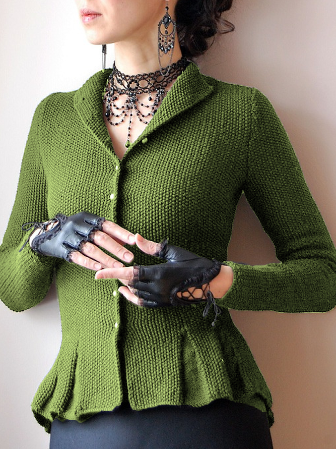 Ropa Exterior Negro Con Cuello De Chal | Tops | Noracora Manga Larga 1