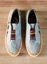 Casual Todas las Estaciones Gato Antideslizante Punta Cerrada Tela Víspera de Todos los Santos Slip-On EVA Zapatos Planos para Mujeres