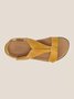 Retro De Color Casual Velcro Portátil Sandalias
