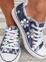 Lona Tacón Plano Casual Zapatos Planos
