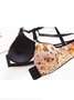 Respirable Estampado Floral Frente Botón Talla Grande Sujetador