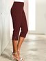 Regular Ajuste Liso Casual Pantalones