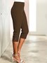 Regular Ajuste Liso Casual Pantalones