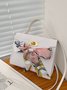 Urbano Casual Con Lazo Decorado Cuero Bolso De mujeres Bolsa de Mensajero