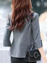 Liso Hebilla Casual Chaqueta