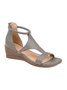 Mujeres Casual Cuero Cómodo Sandalias De Cuña