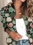 Flojo Cremallera Casual Floral Chaqueta