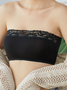Casual Liso borde de encaje Sujetador & Bralette